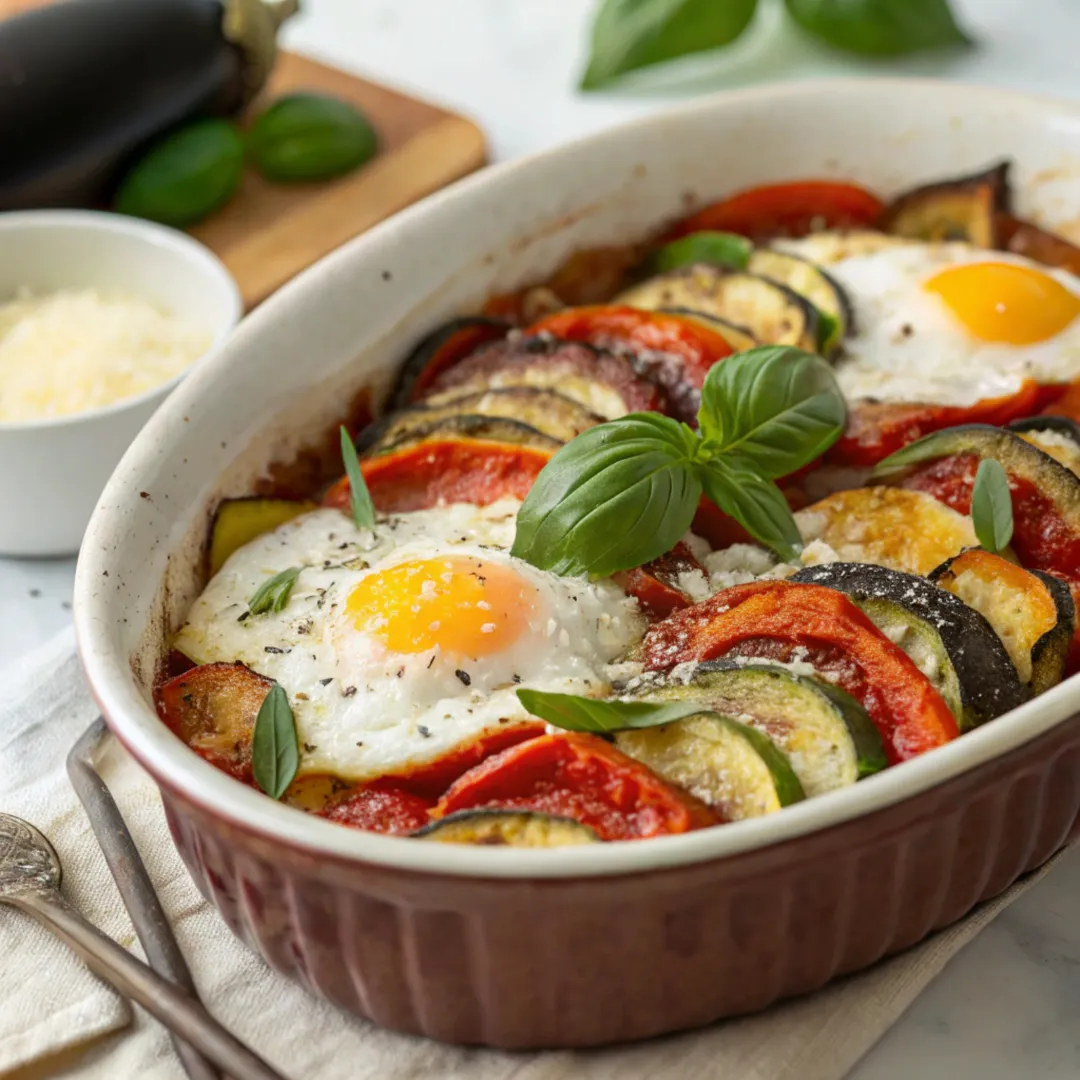 Baked Ratatouille with Eggs