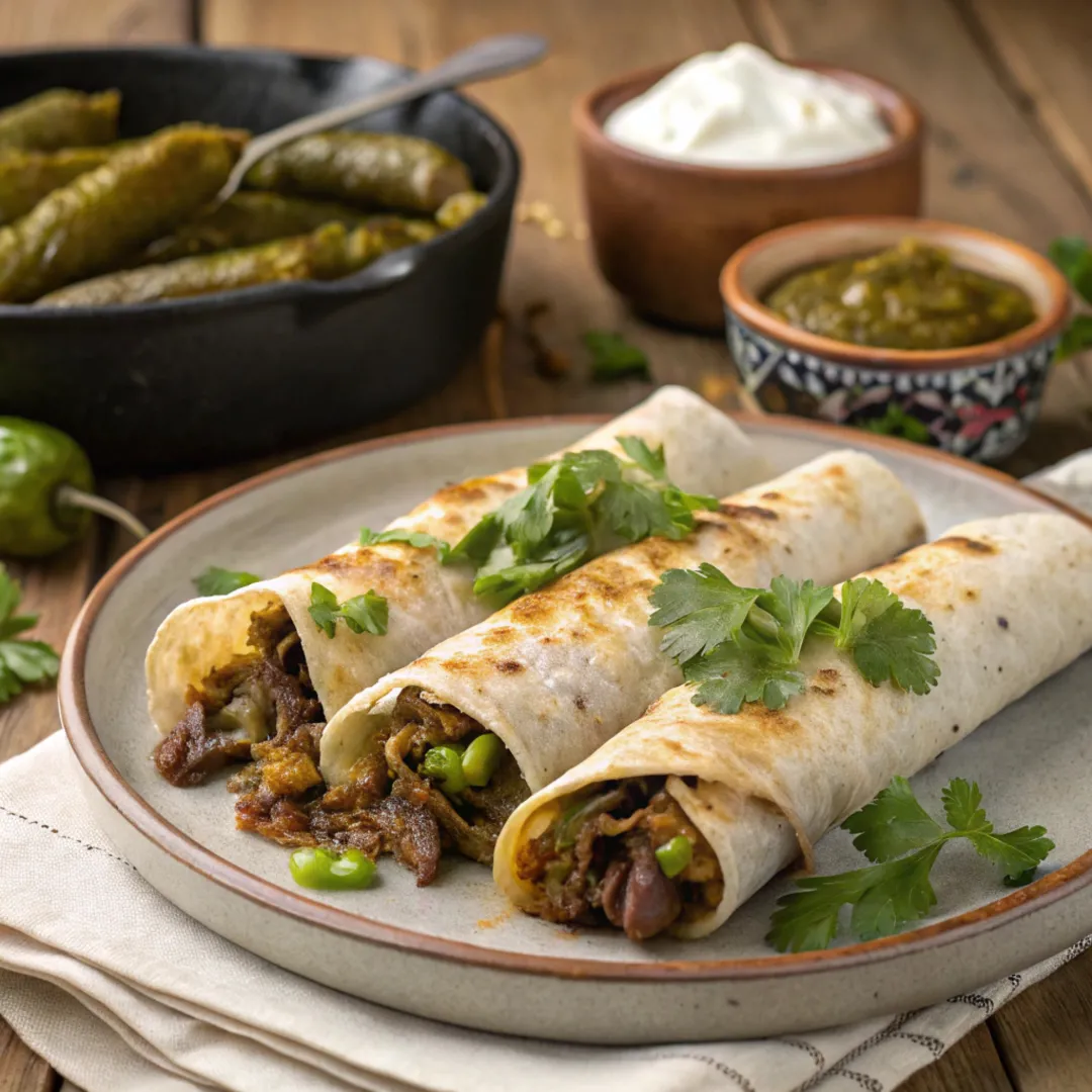 Slow-Cooked Beef Burritos with Green Chiles