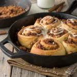 Cinnamon Rolls in Cast Iron Skillet