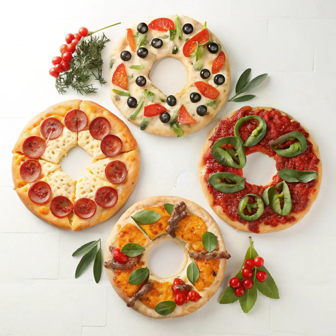Different Variations of Pizza Wreaths You Can Try