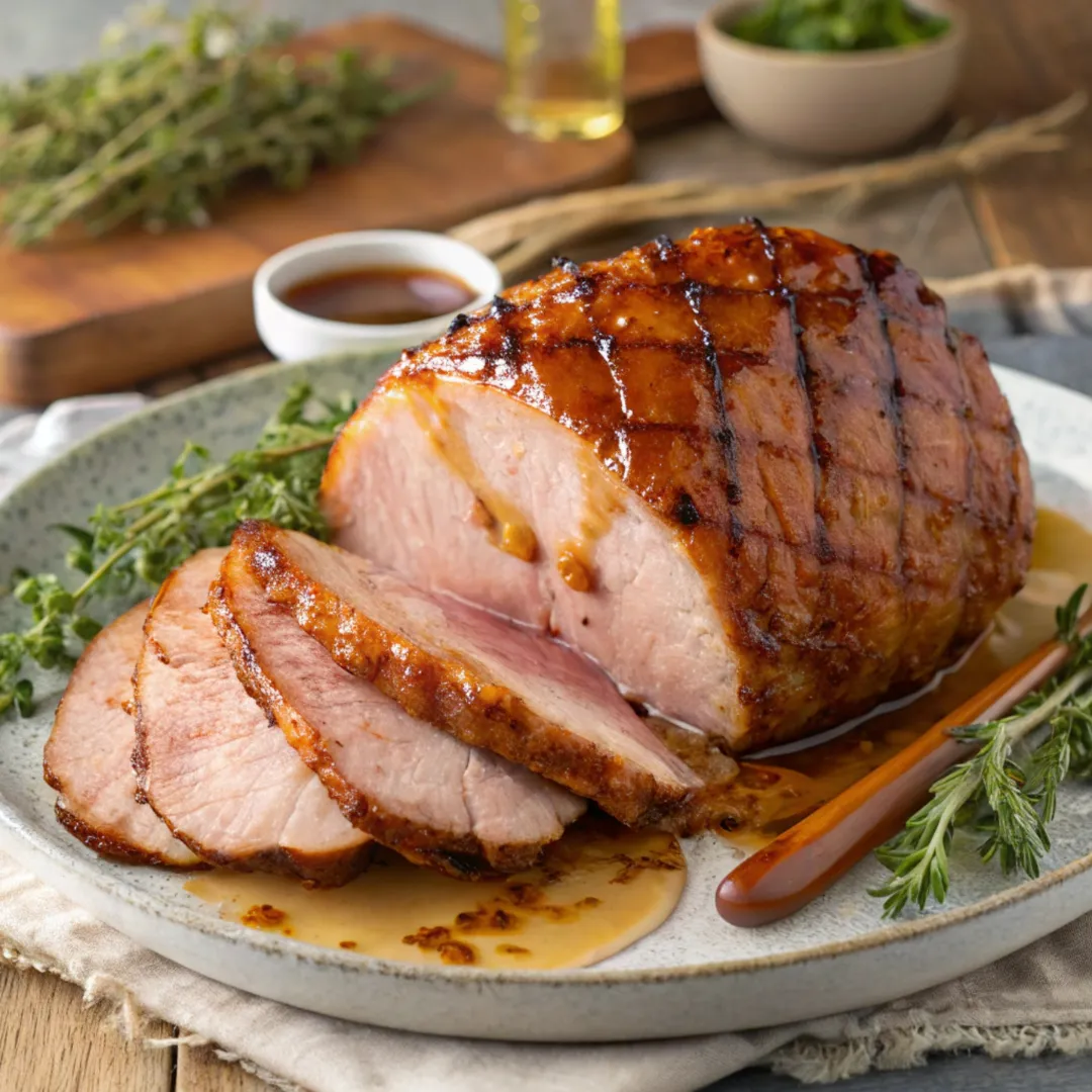 Grilled Honey-Glazed Ham