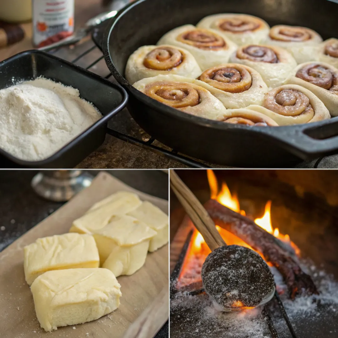 How to Make Cinnamon Rolls in Cast Iron Over Fire