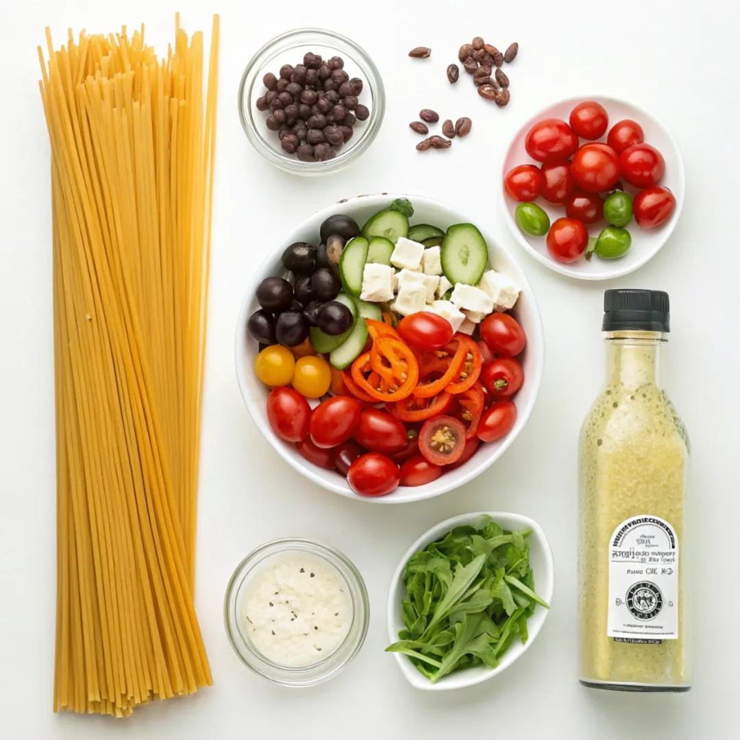 Ingredients for Weight Watchers California Spaghetti Salad