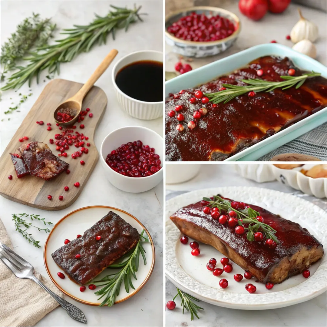 Pomegranate-Glazed Christmas Ribs