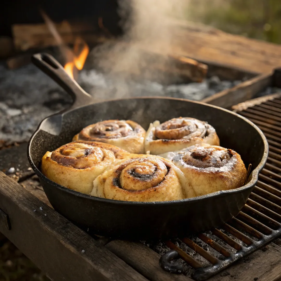 Why Cinnamon Rolls in Cast Iron Over Fire Are a Game-Changer