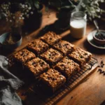 Recipe card for best oatmeal chocolate chip cookie bars