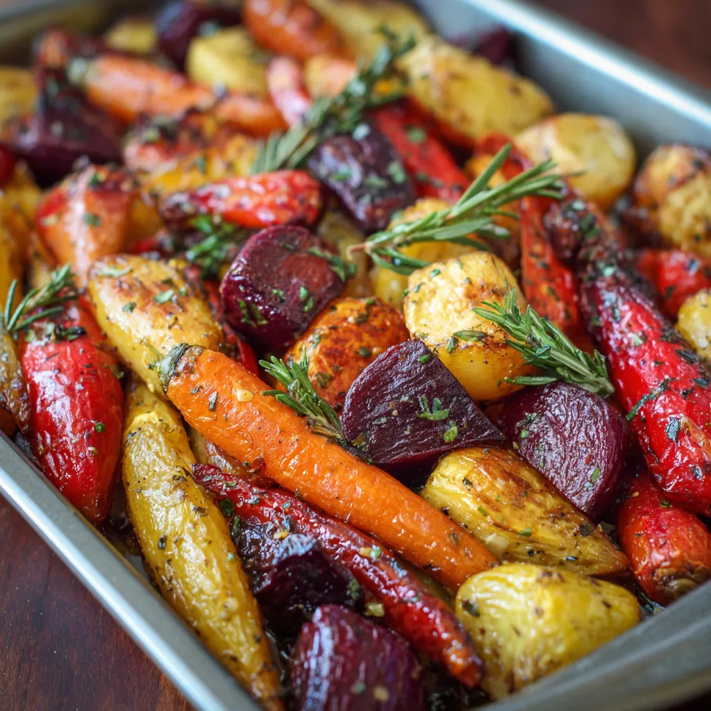 Balsamic Roasted Root Vegetables