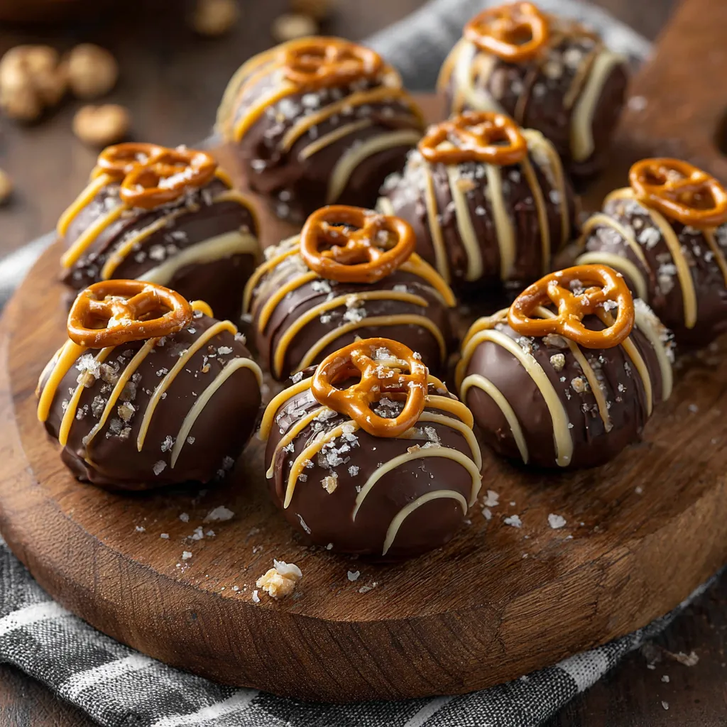Caramel Chocolate Pretzel Bites