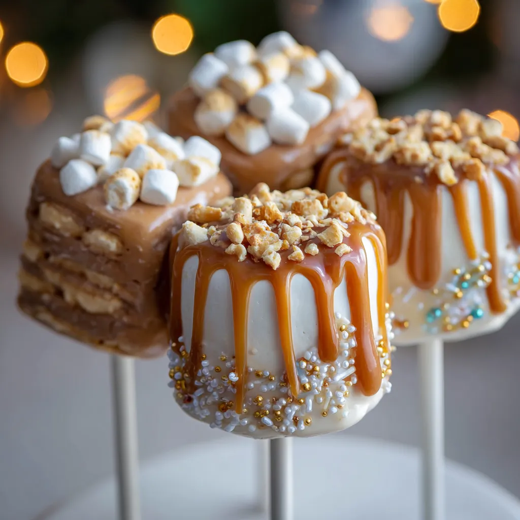 Caramel Marshmallow Christmas Pops