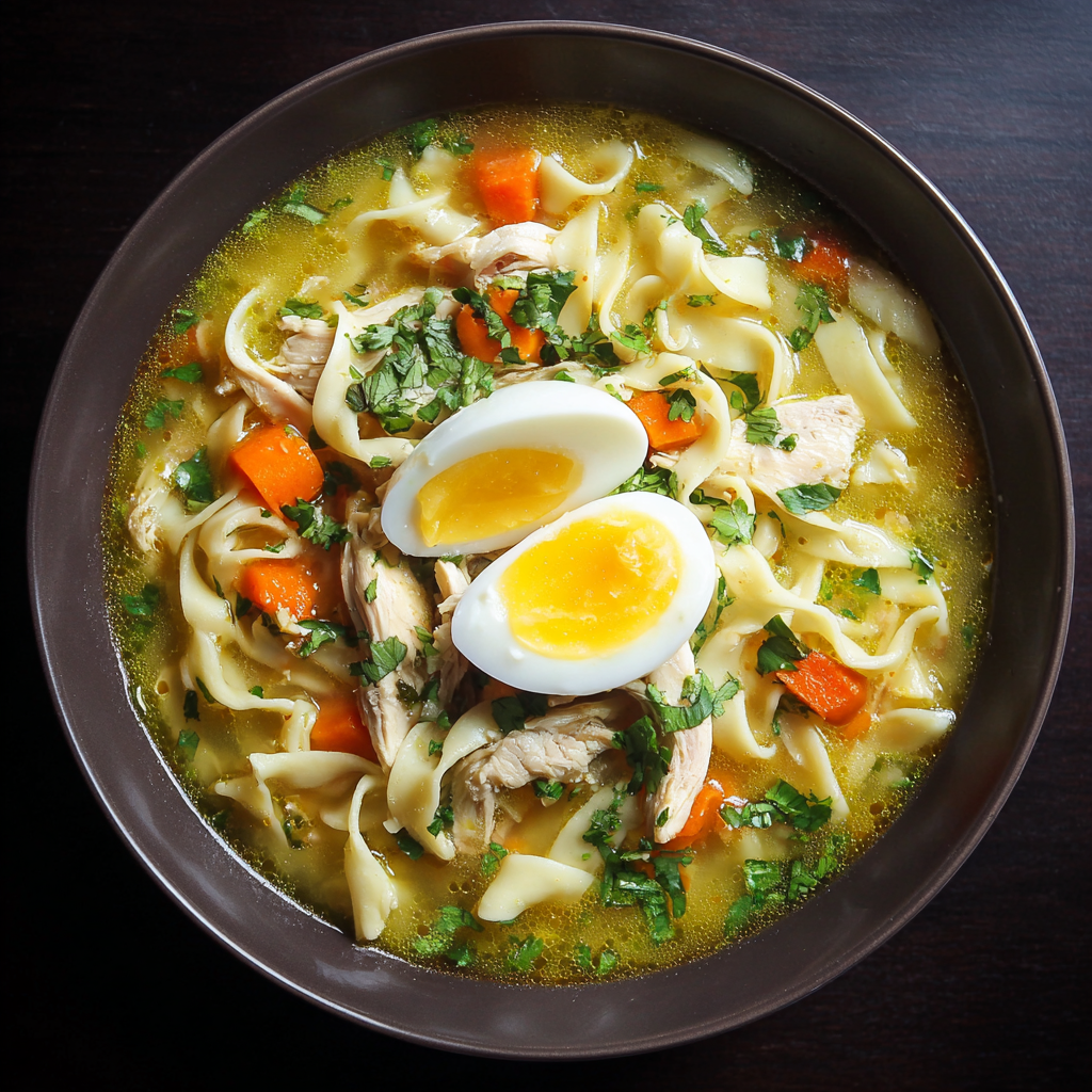 Chicken Noodle Soup with Egg Noodles – Fuller, Chewier Texture