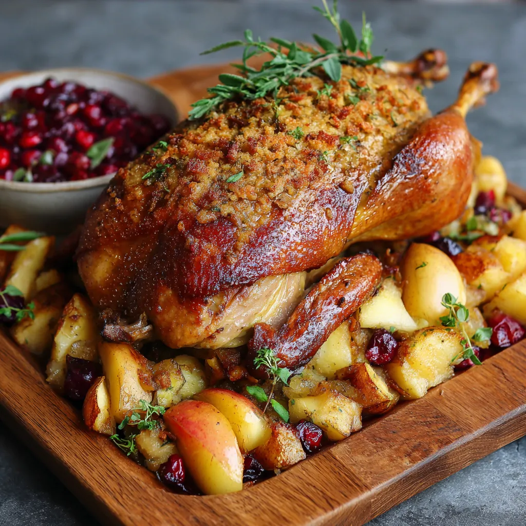 Classic Roast Duck with Apple Stuffing 🍎🦆