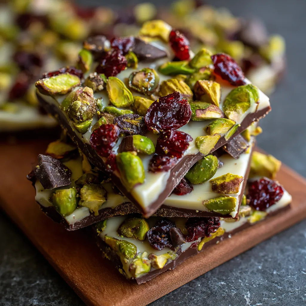 Cranberry Pistachio Holiday Bark