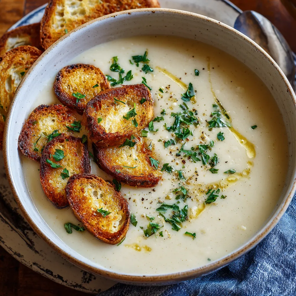 Creamy Garlic Parmesan Potato Soup – Silky With Bold Garlic Notes