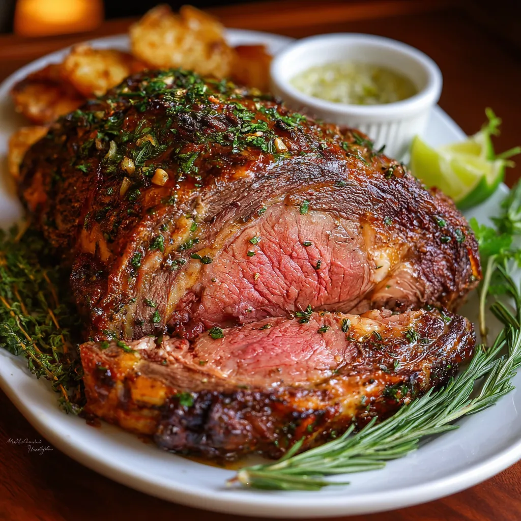 Garlic Herb Prime Rib Roast: Juicy, Tender & Perfect for Celebrations