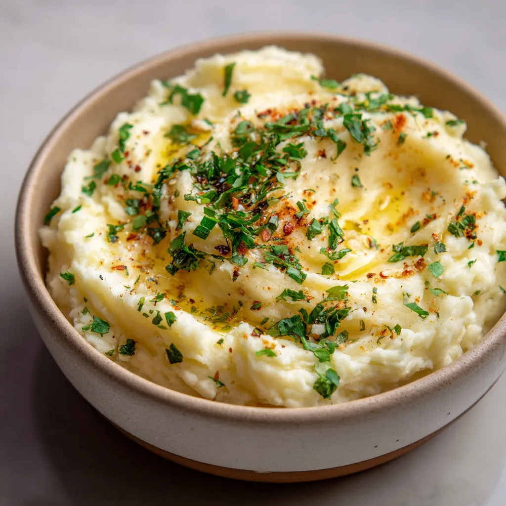Garlic Parmesan Mashed Potatoes 🧄🧈
