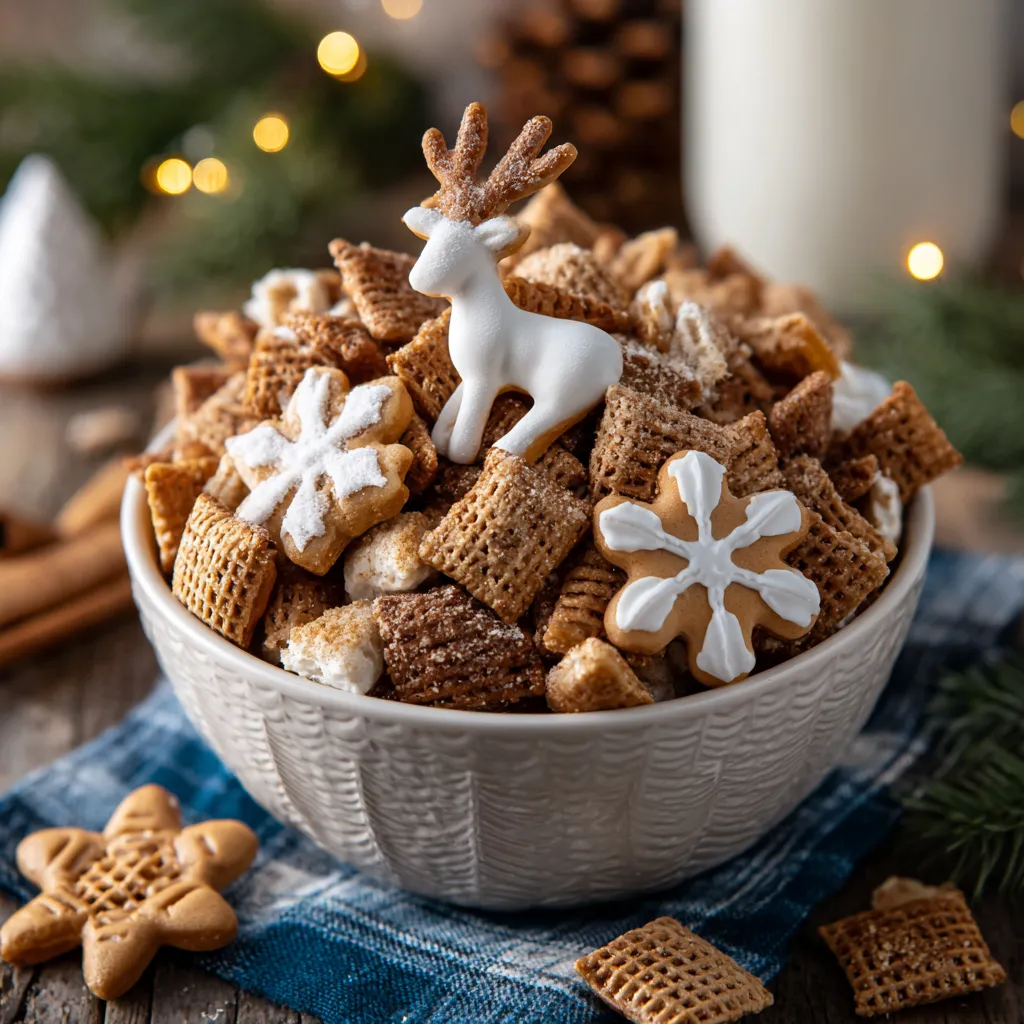 Gingerbread Reindeer Chow – A Cozy Sweet Treat You’ll Love