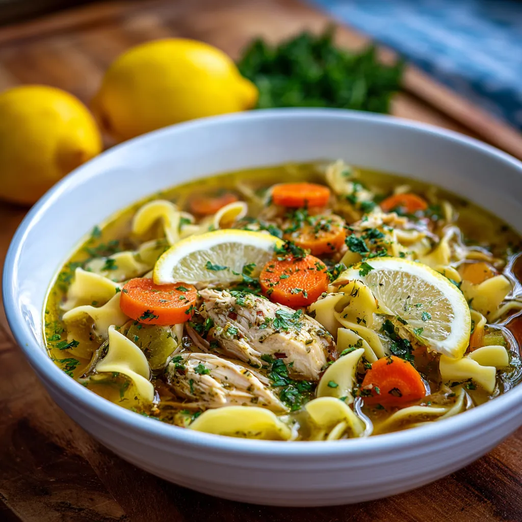 Lemon Herb Chicken Noodle Soup – Bright and Refreshing Comfort