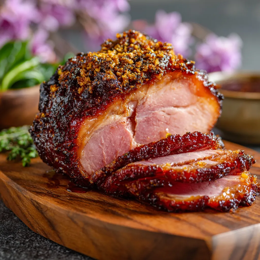 Maple-Glazed Ham with Brown Sugar Crust 🍖