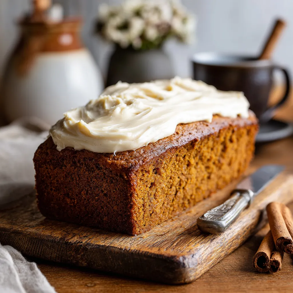 Pumpkin Bread with Browned Butter Frosting