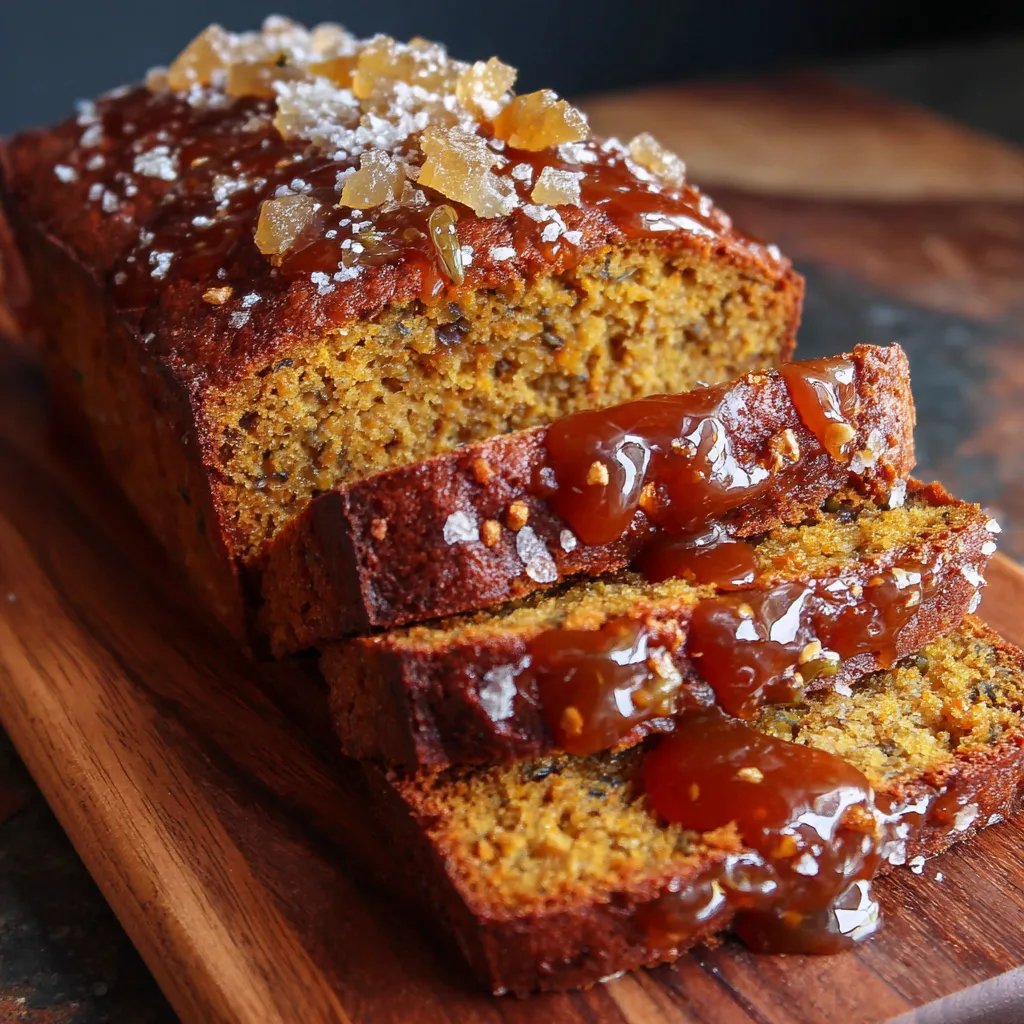 Pumpkin Bread with Candied Ginger 🍞✨