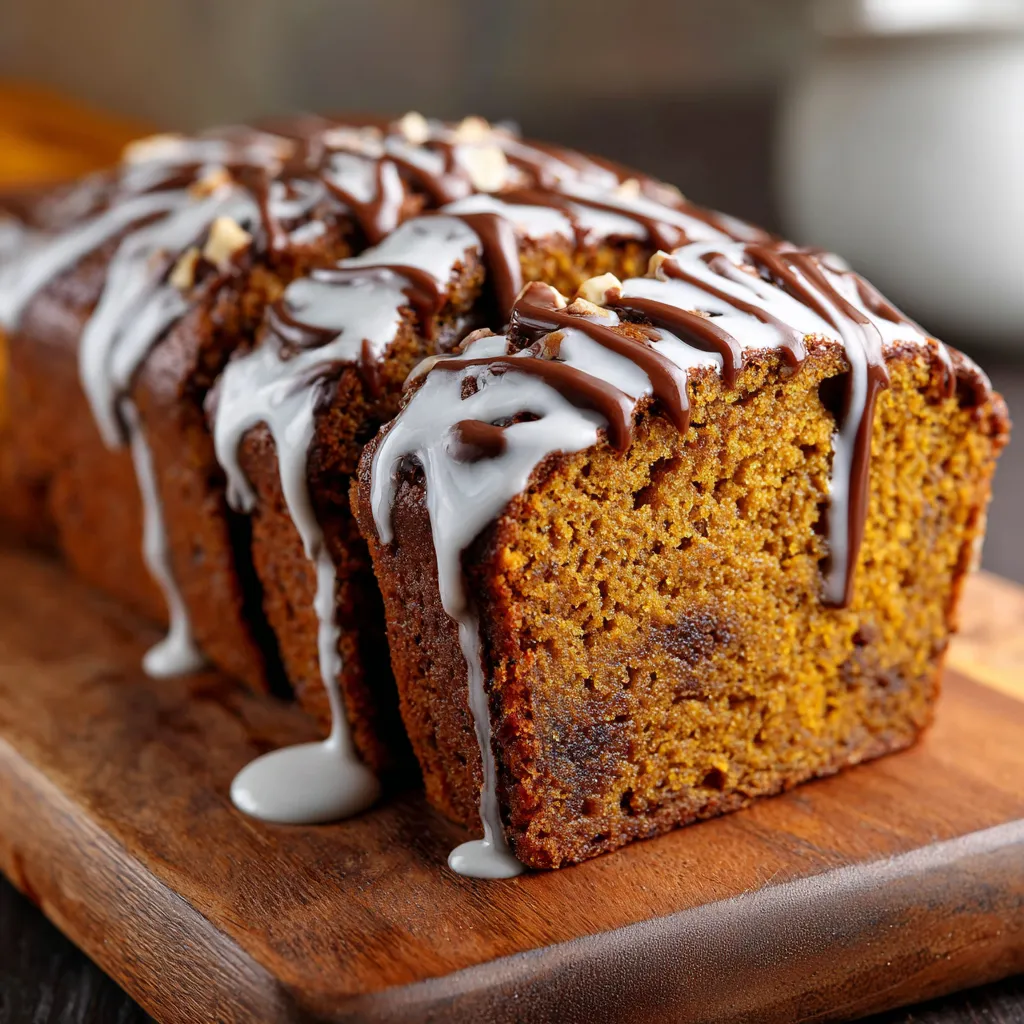 Pumpkin Bread with Espresso Glaze – Cozy, Moist & Irresistible Treat