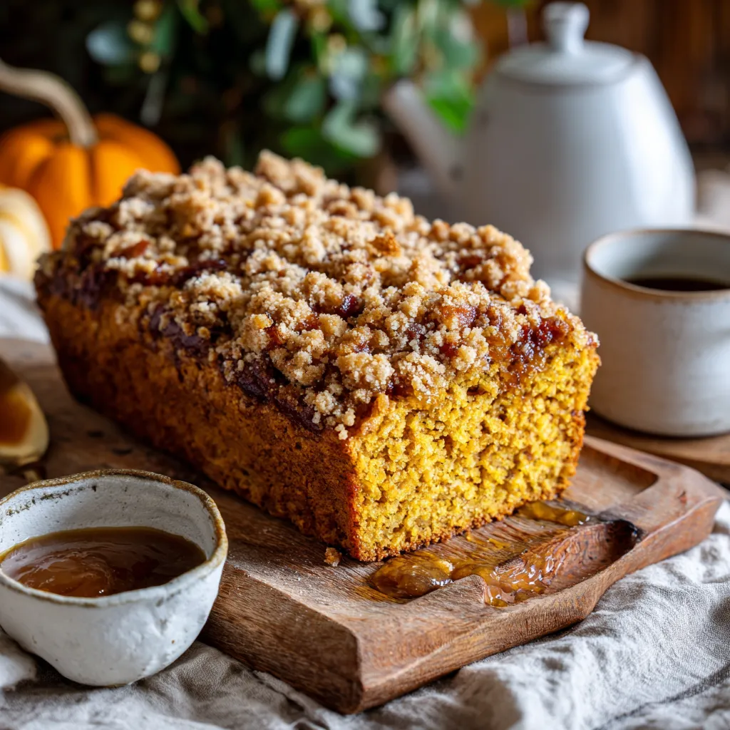 Pumpkin Bread with Maple Bacon Crumble 🍁