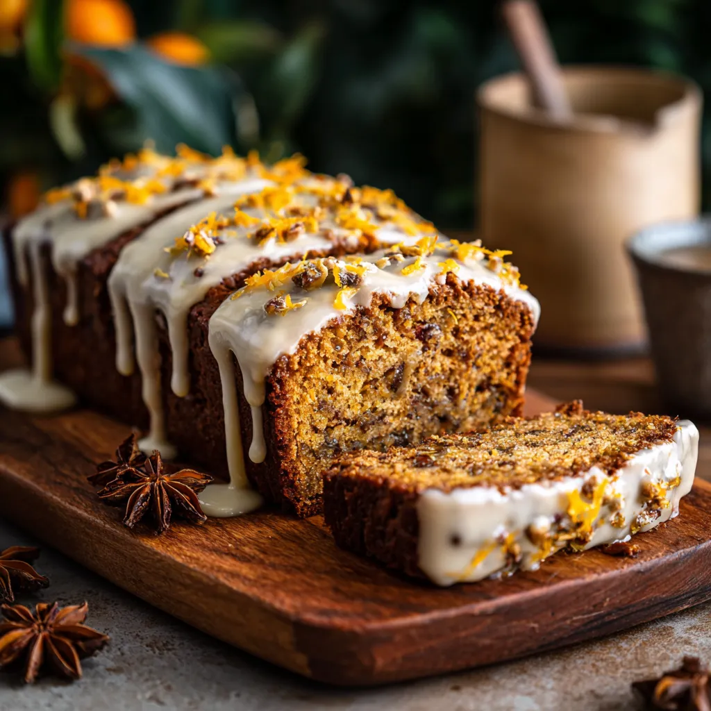 Pumpkin Bread with Orange Zest Icing 🍊🎃