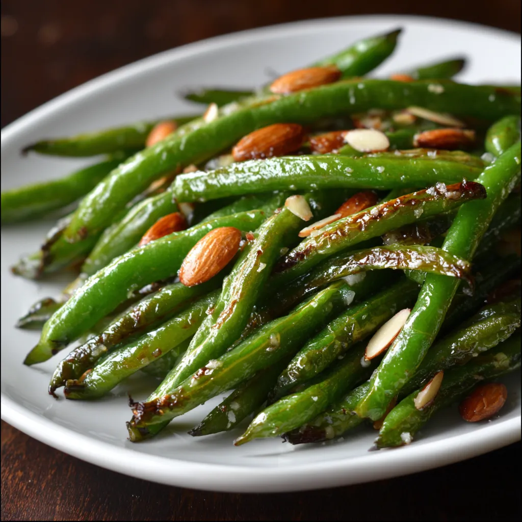 Roasted Green Beans with Almonds – A Simple, Crunchy, and Flavorful Side Dish