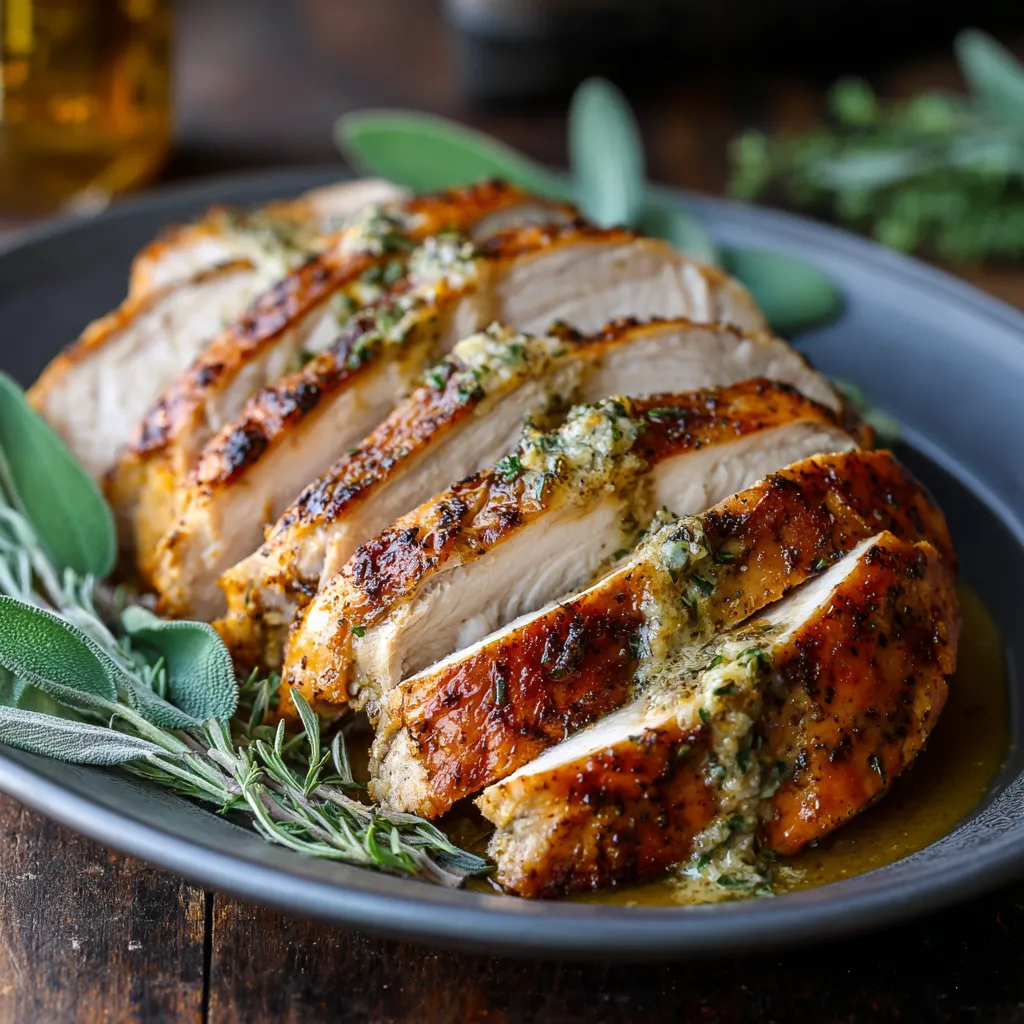 Slow Cooker Turkey Breast with Sage Butter – Juicy, Tender & Foolproof