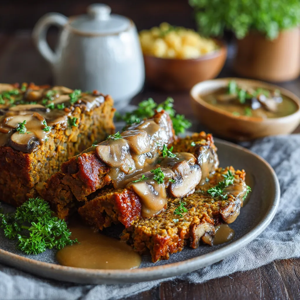 Vegan Lentil Loaf with Mushroom Gravy – Cozy, Hearty & Full of Love