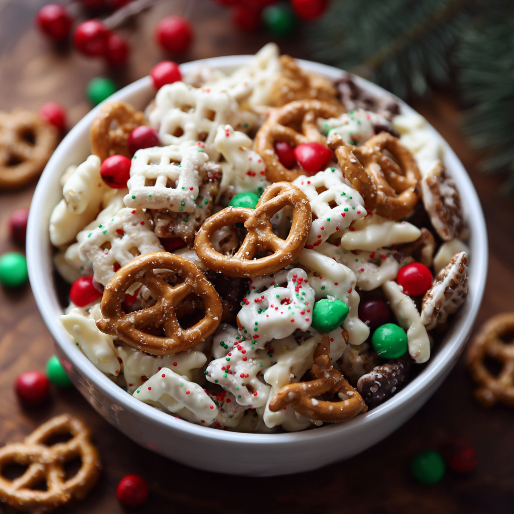 White Chocolate Pretzel Christmas Mix