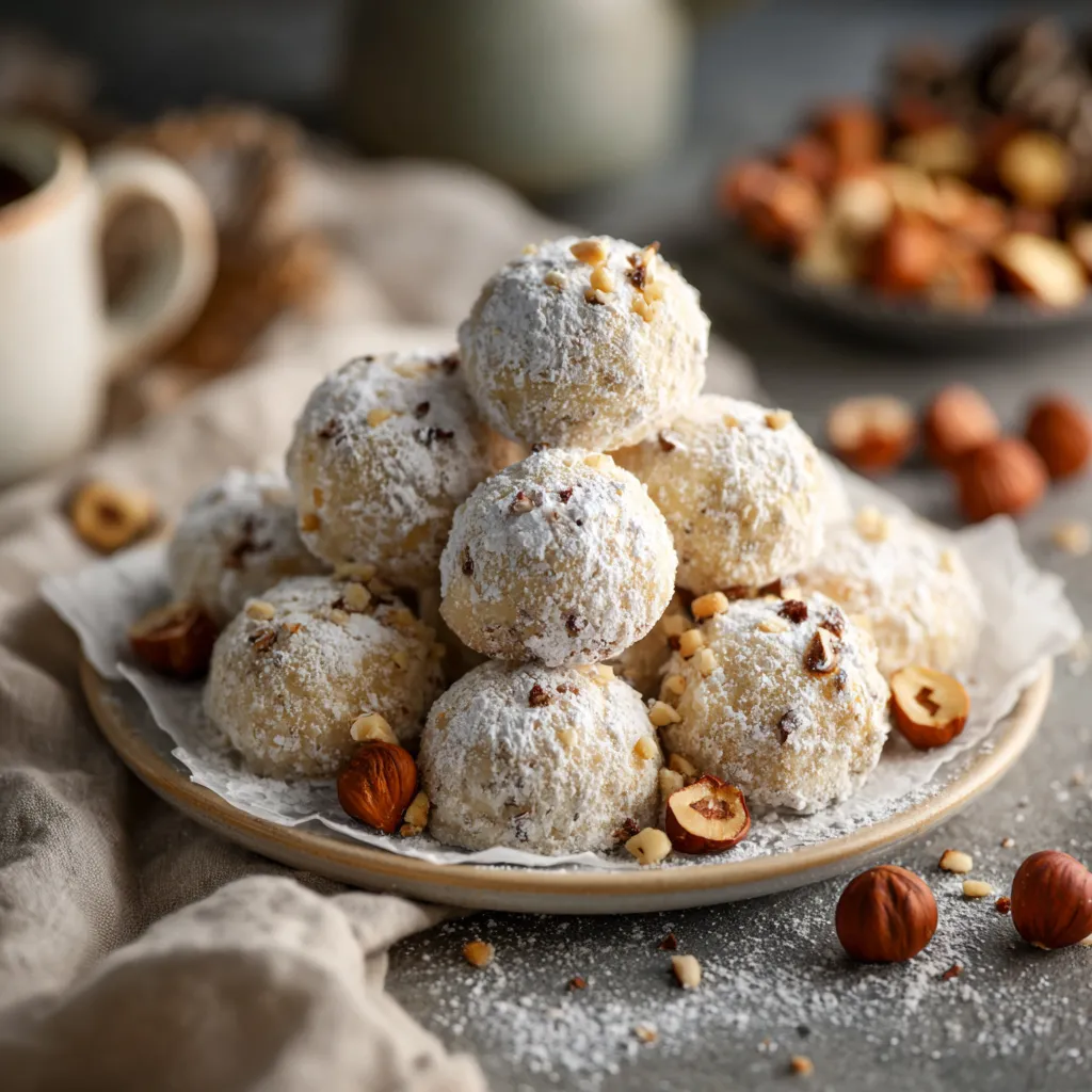 Hazelnut Snowball Cookies