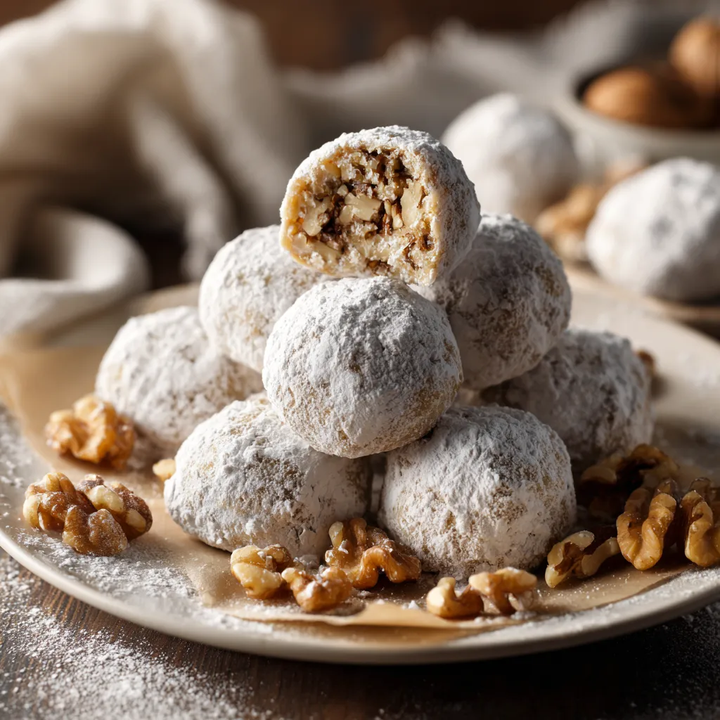 Walnut Snowball Cookies