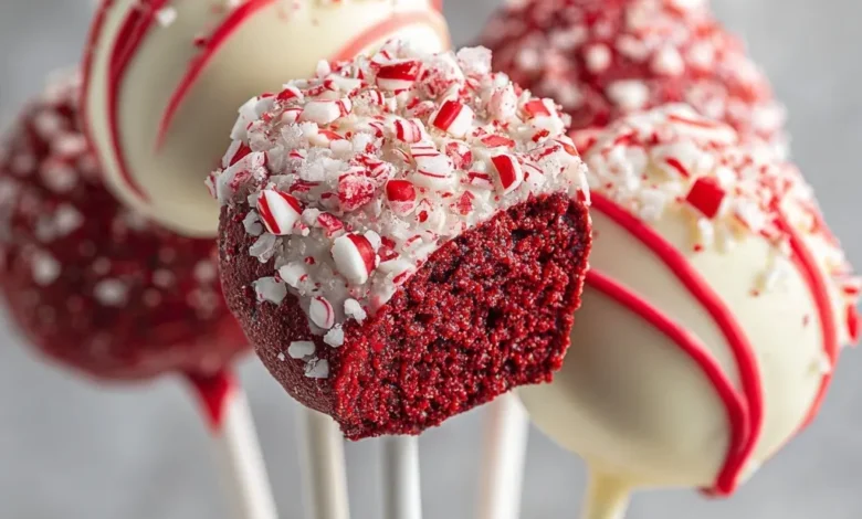 Red Velvet Peppermint Cake Pops