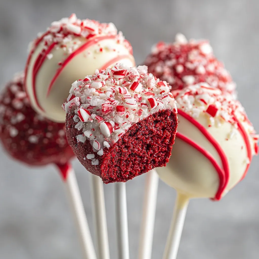 Red Velvet Peppermint Cake Pops