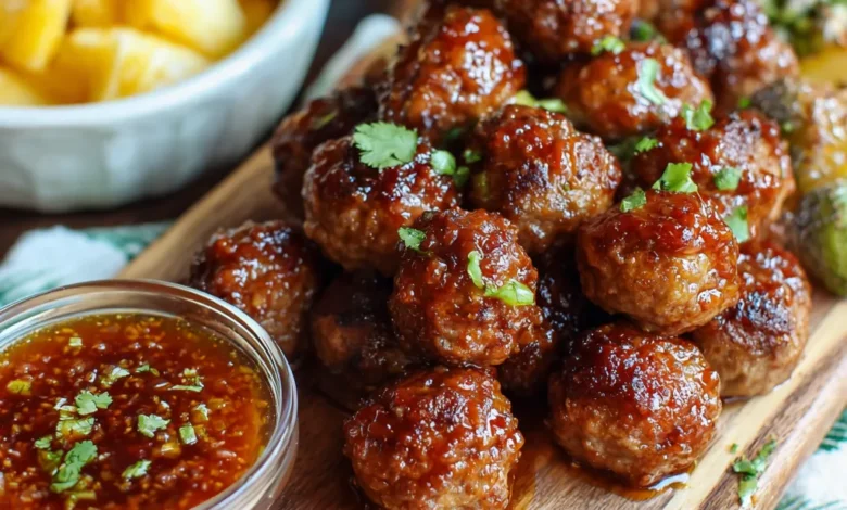 3-Ingredient Hawaiian Meatballs