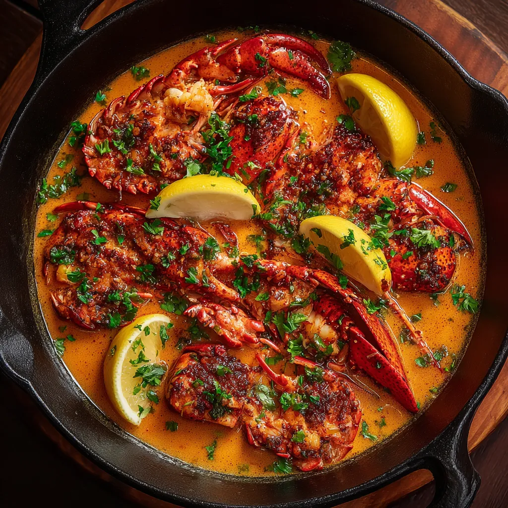 Cajun Butter Skillet Lobster Pieces