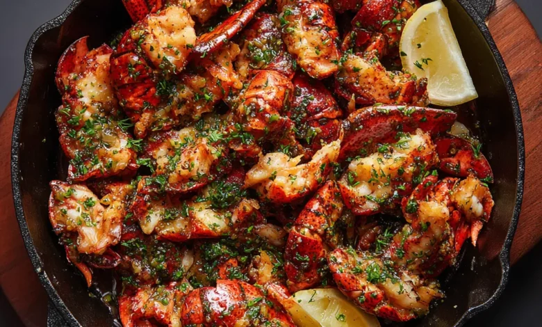 Cajun Butter Skillet Lobster Pieces