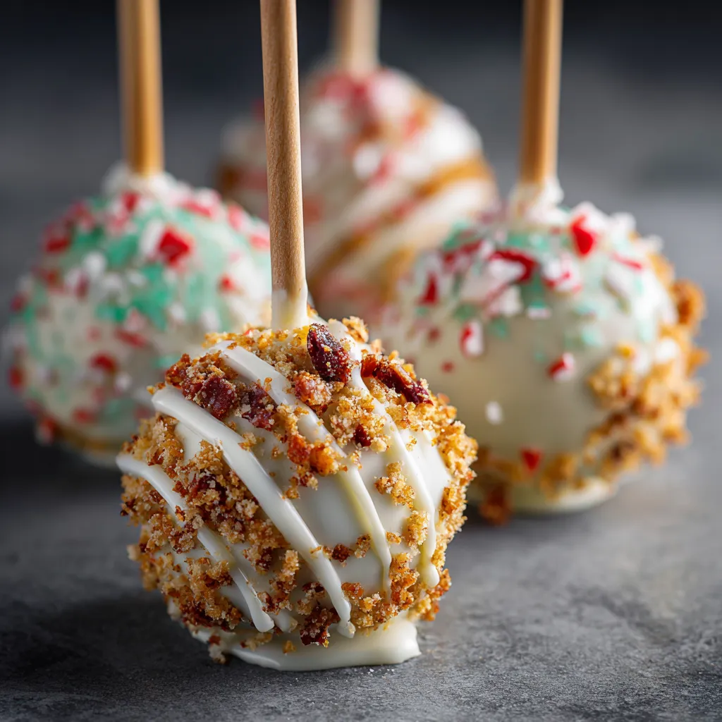 Candy Cane Crunch Cake Pops Recipe
