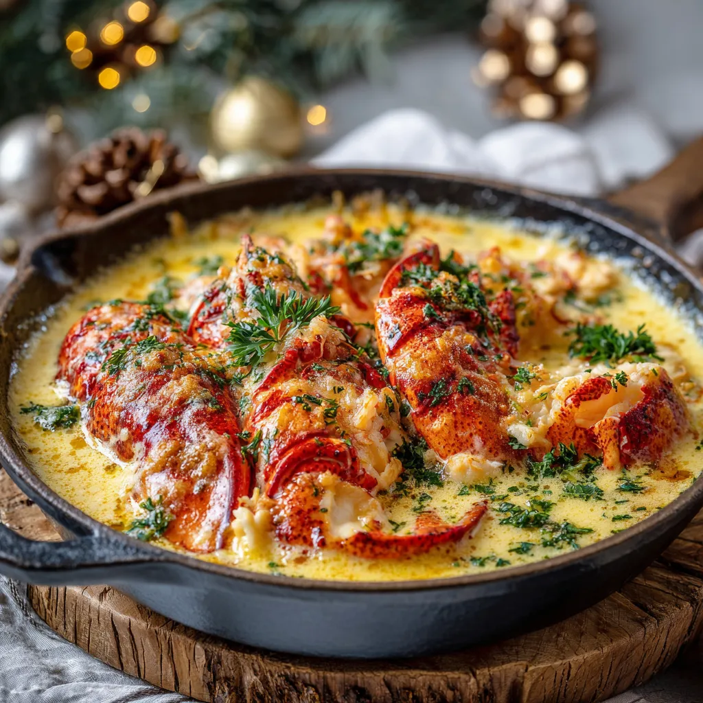 Christmas Seafood Casserole with Lobster