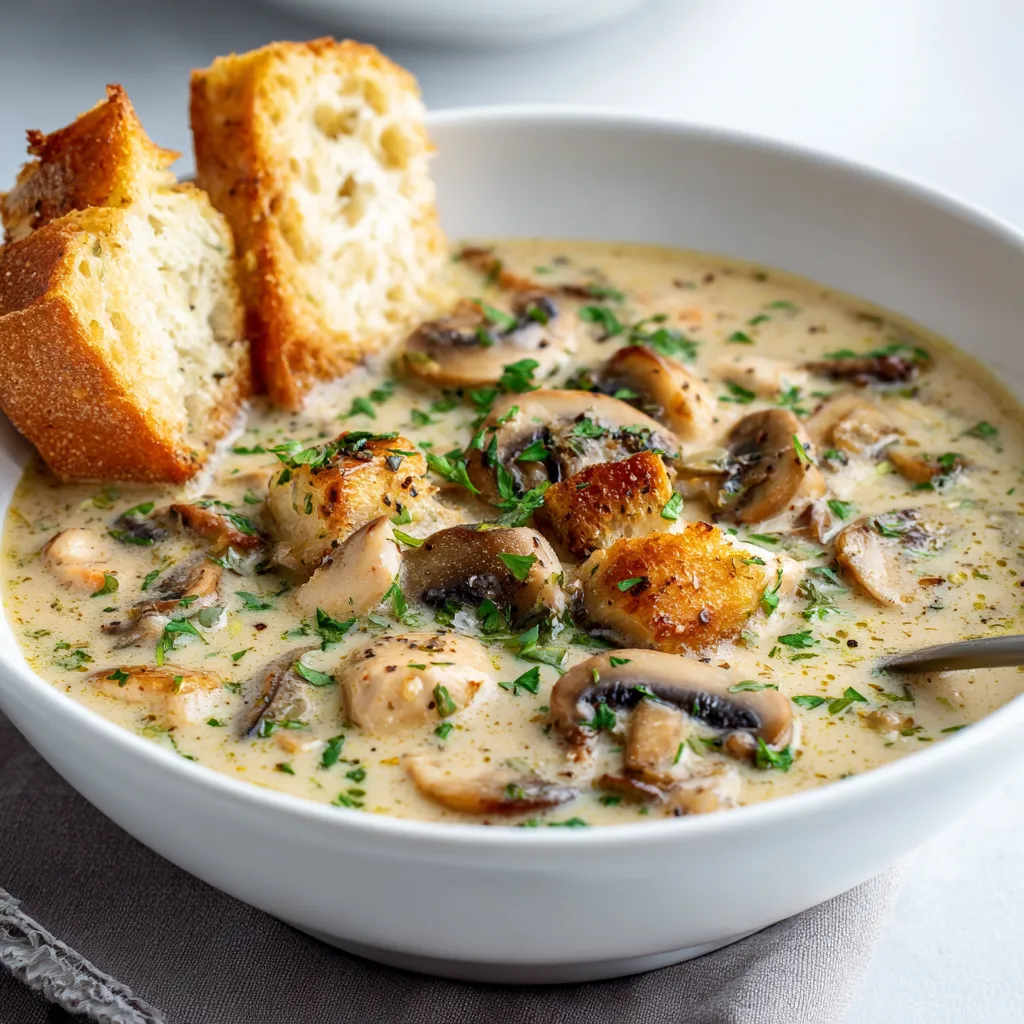 Creamy Chicken Mushroom Soup