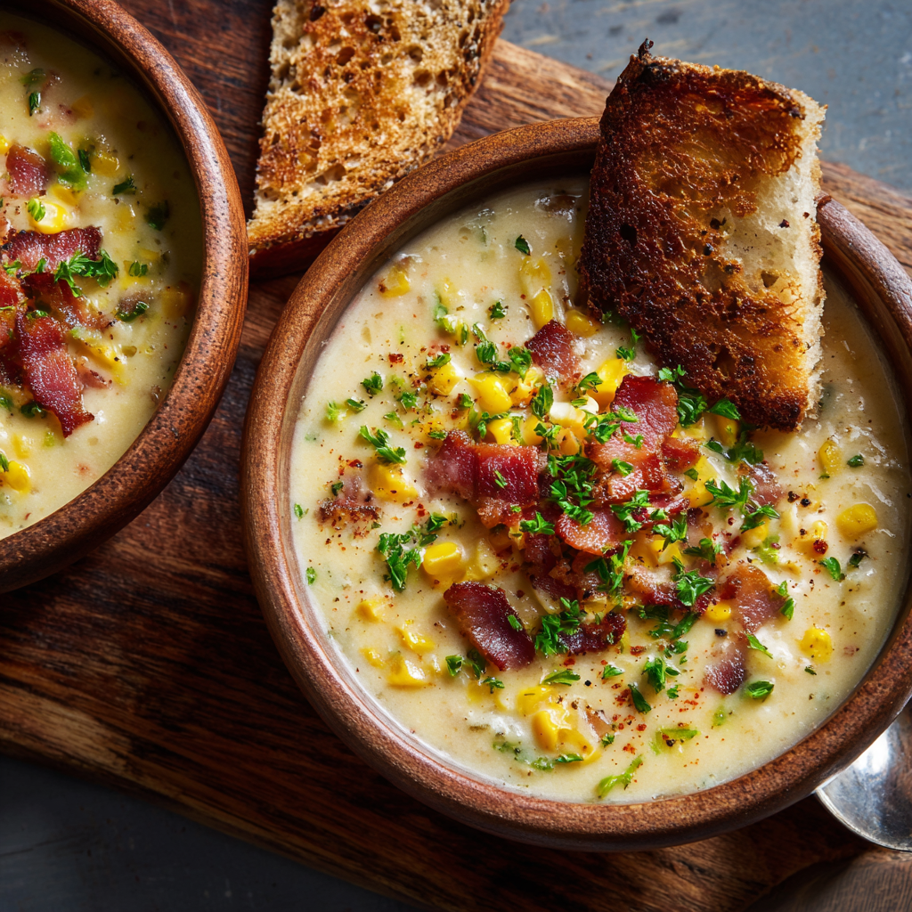 Creamy Corn Chowder with Bacon