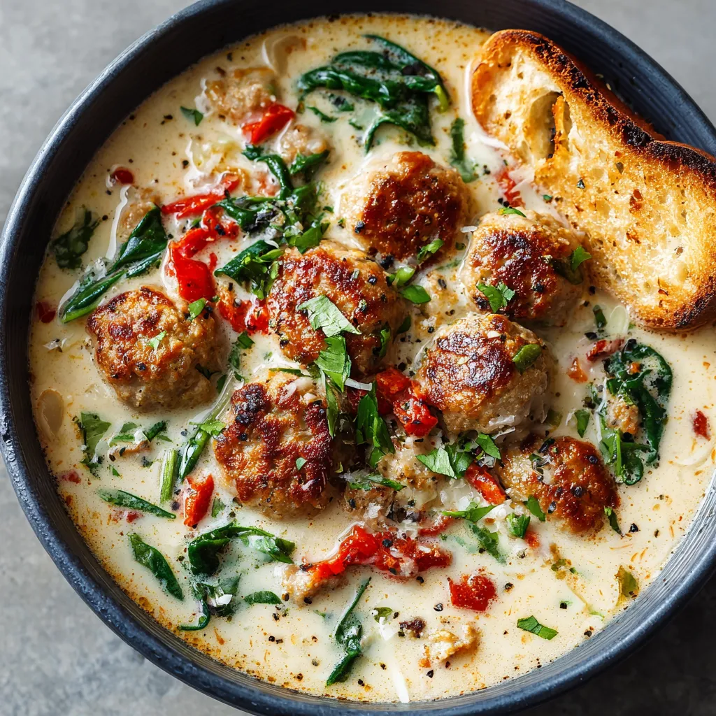 Creamy Italian Meatball Soup