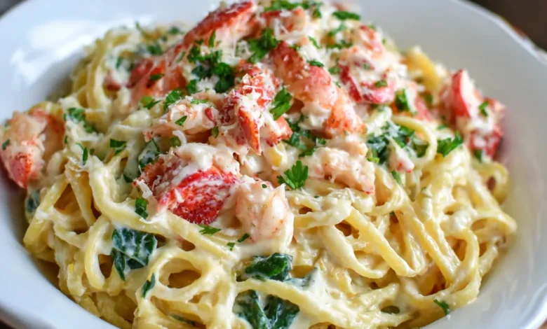 Creamy Lobster Pasta with Parmesan Sauce
