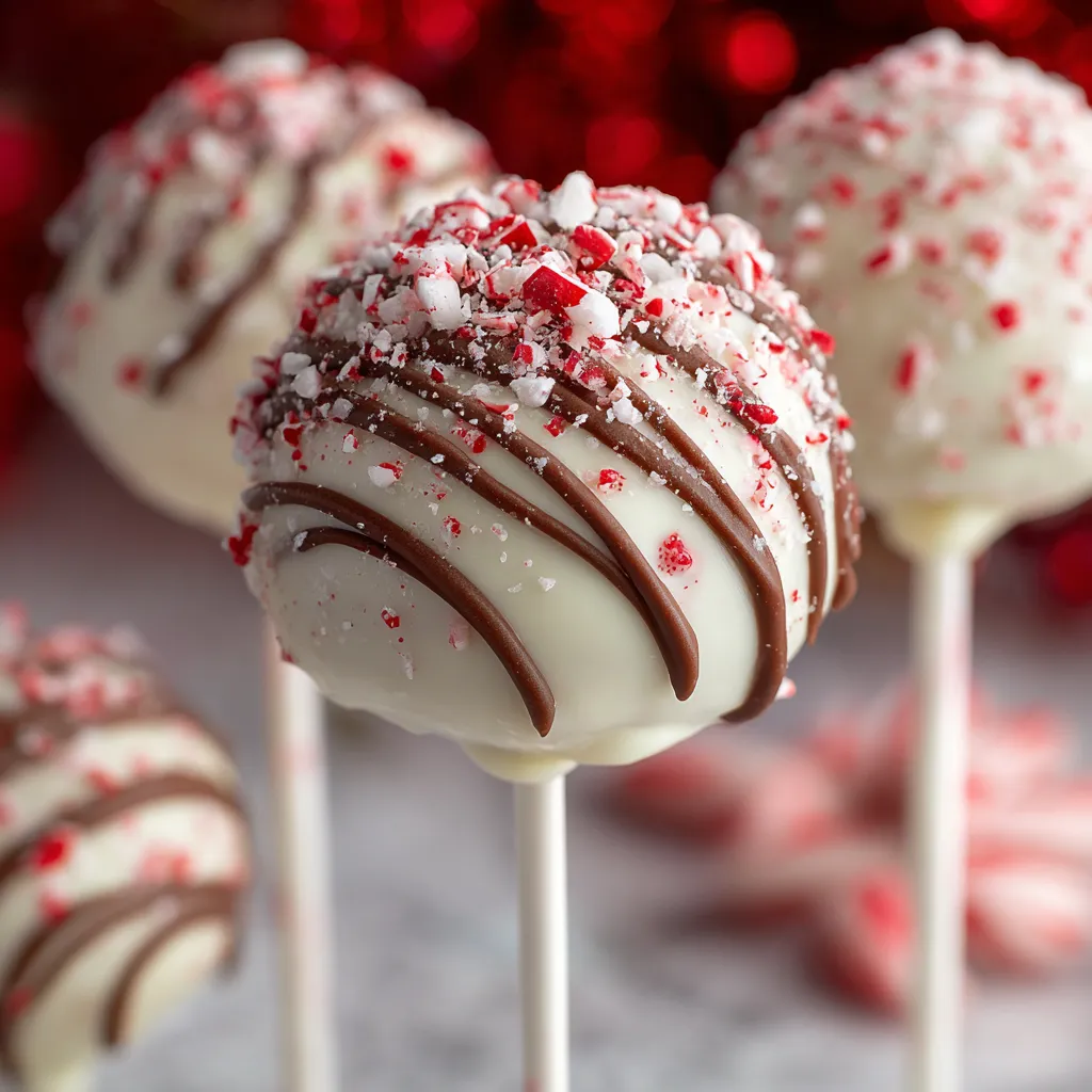 Double Peppermint Bark Cake Pops