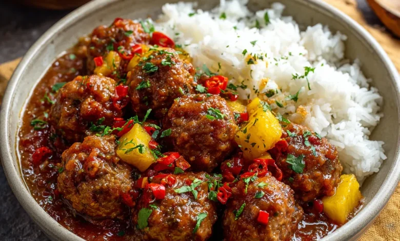 Dump-and-Go Hawaiian Meatballs