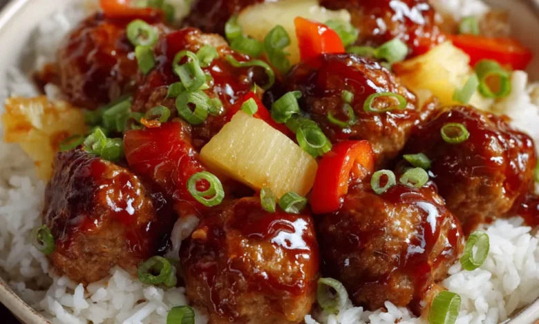 Easy Frozen Meatball Hawaiian Crockpot Recipe