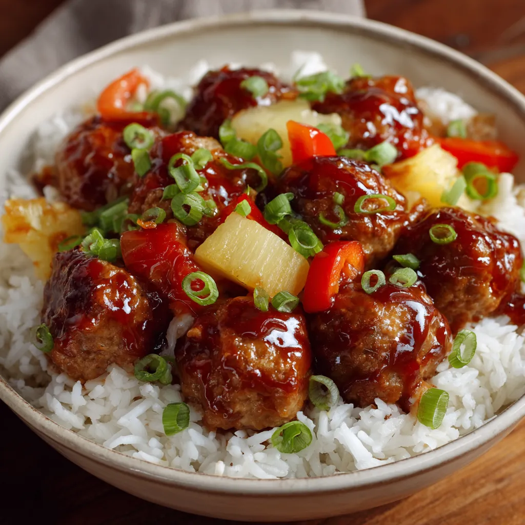 Easy Frozen Meatball Hawaiian Crockpot Recipe