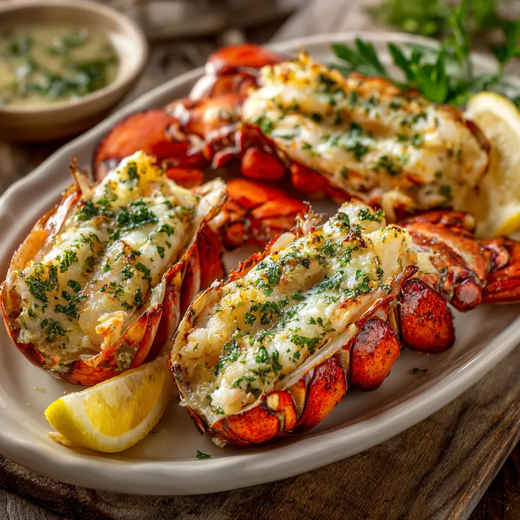 Garlic Butter Broiled Lobster Entrées