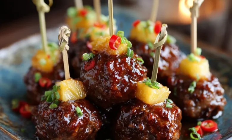 Hawaiian Cocktail Meatballs